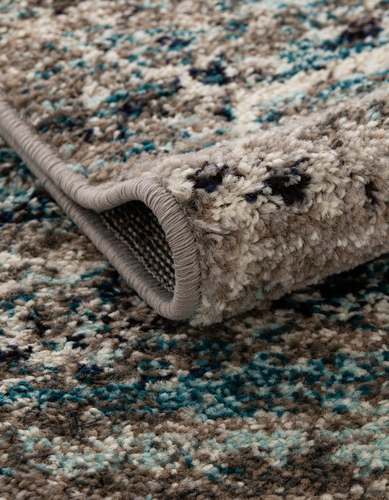 Lattice Garden Collection Area Rug - Arborville (Blue Multi) Round Blue Multi  lifestyle 9