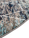 Lattice Garden Collection Area Rug - Arborville (Blue Multi) Round Blue Multi  lifestyle 11