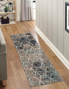 Lattice Garden Collection Area Rug - Arborville (Blue Multi) Runner Blue Multi  lifestyle 14