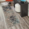 Lattice Garden Collection Area Rug - Arborville (Blue Multi) Runner Blue Multi  lifestyle 42