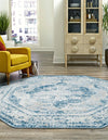 Riviera Elegance Collection Area Rug -  Menton (Blue) Octagon Blue  lifestyle 3
