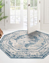 Riviera Elegance Collection Area Rug -  Menton (Blue) Octagon Blue  lifestyle 44