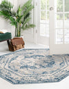 Riviera Elegance Collection Area Rug -  Menton (Blue) Octagon Blue  lifestyle 45