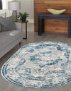 Riviera Elegance Collection Area Rug -  Menton (Blue) Oval Blue  lifestyle 8