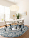 Riviera Elegance Collection Area Rug -  Menton (Blue) Oval Blue  lifestyle 15