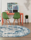 Riviera Elegance Collection Area Rug -  Menton (Blue) Oval Blue  lifestyle 27