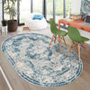 Riviera Elegance Collection Area Rug -  Menton (Blue) Oval Blue  lifestyle 44