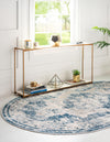 Riviera Elegance Collection Area Rug -  Menton (Blue) Oval Blue  lifestyle 47