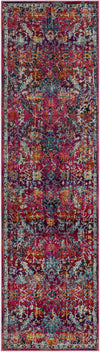 Prague Tapestry Collection Area Rug -  Moravia Runner Fuchsia  lifestyle 40