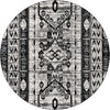 Cascade Range Collection Area Rug -  Rainier Round Black and White  lifestyle 86