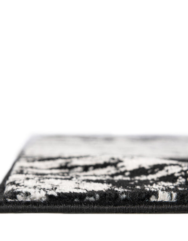 Cascade Range Collection Area Rug -  Rainier Square Black and White  lifestyle 8