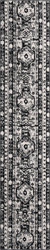 Cascade Range Collection Area Rug -  Rainier Runner Black and White  lifestyle 87
