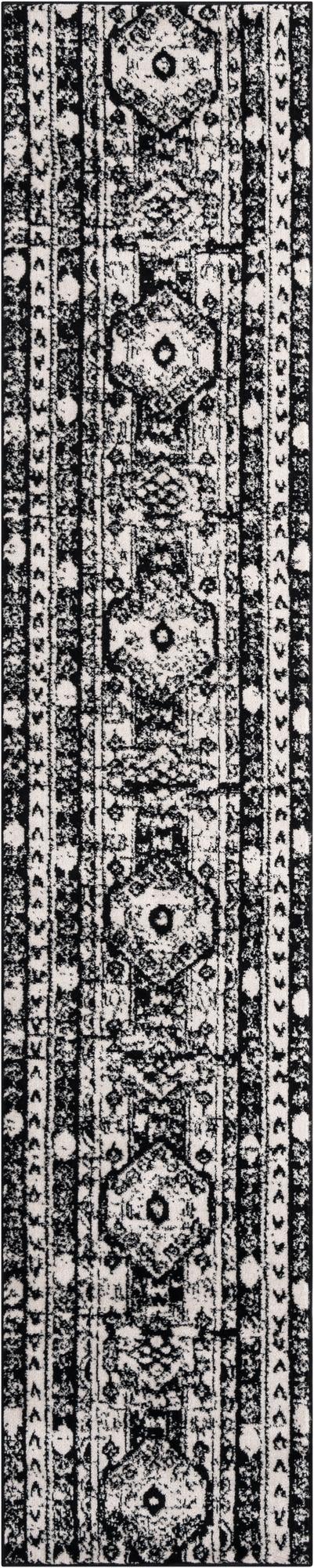 Cascade Range Collection Area Rug -  Rainier Runner Black and White  lifestyle 87