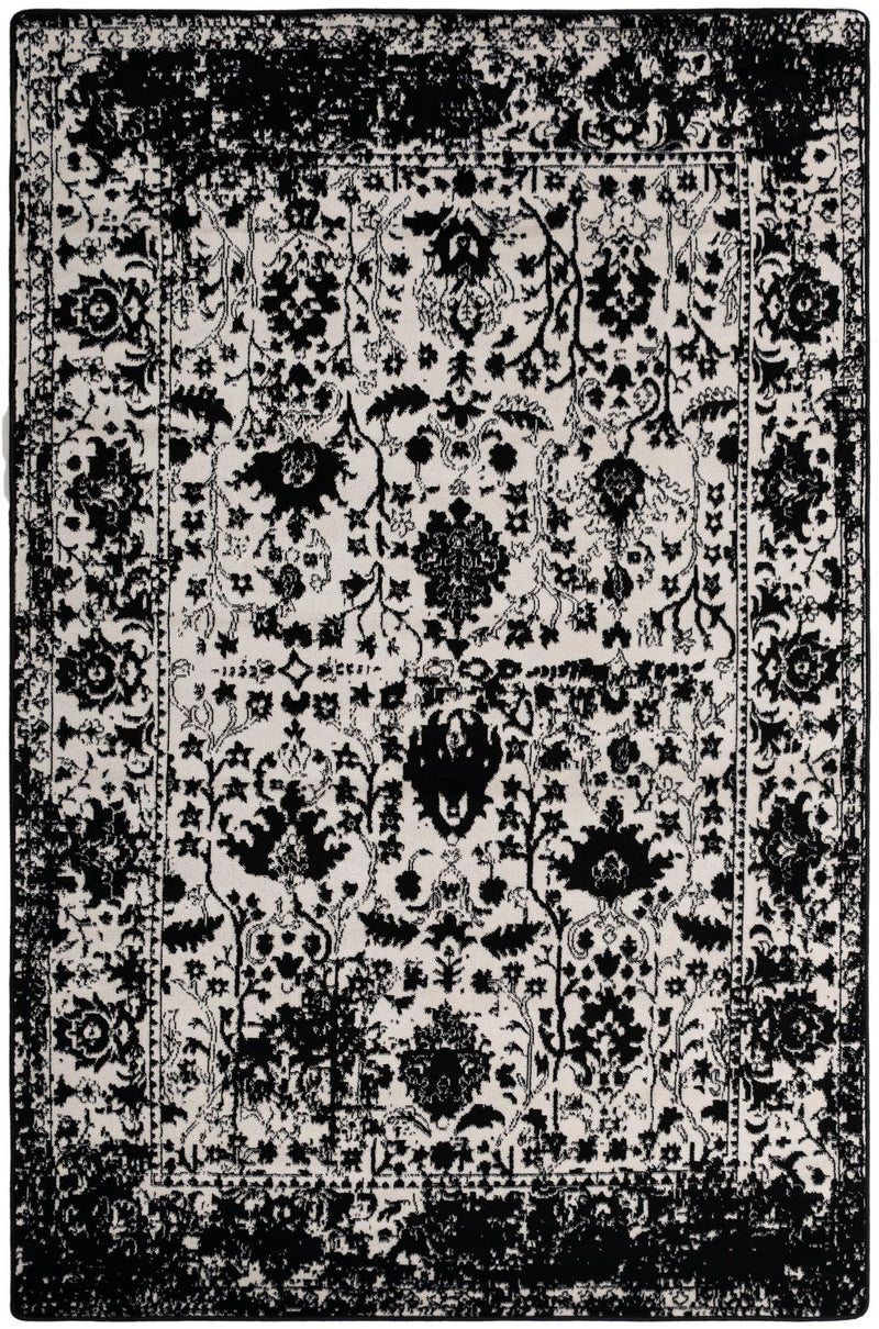 Cascade Range Collection Area Rug -  Shasta (Black and White) Rectangle Black and White  lifestyle 2