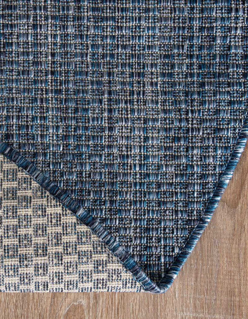 Seaside Serenity Collection Area Rug - Veranda (Blue) Round Blue  lifestyle 26