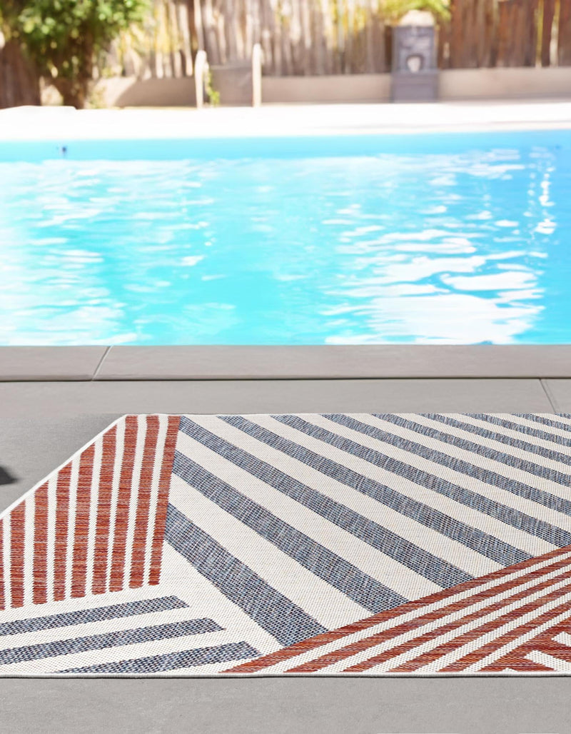 Urban Oasis Rugs Collection Area Rug -  Boardwalk Rectangle Blue  lifestyle 61