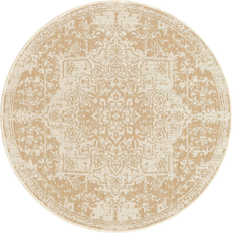 Urban Oasis Rugs Collection Area Rug -  Penthouse (Beige) Round Beige  lifestyle 49