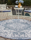 Urban Oasis Rugs Collection Area Rug -  Penthouse (Blue) Oval Blue  lifestyle 2