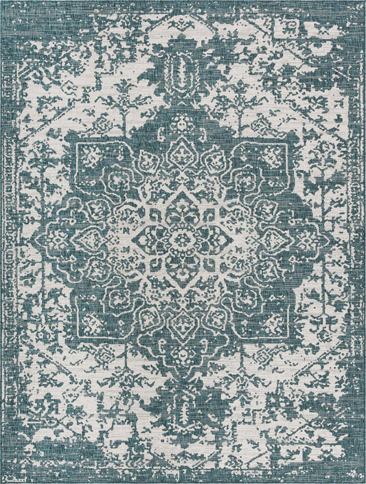 Urban Oasis Rugs Collection Area Rug -  Penthouse (Teal) Rectangle Teal Main