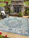 Urban Oasis Rugs Collection Area Rug -  Penthouse (Teal) Square Teal  lifestyle 0