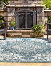 Urban Oasis Rugs Collection Area Rug -  Penthouse (Teal) Square Teal  lifestyle 2