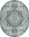 Urban Oasis Rugs Collection Area Rug -  Penthouse (Teal) Oval Teal Main