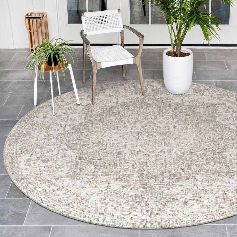 Urban Oasis Rugs Collection Area Rug -  Penthouse (Gray) Round Gray  lifestyle 0