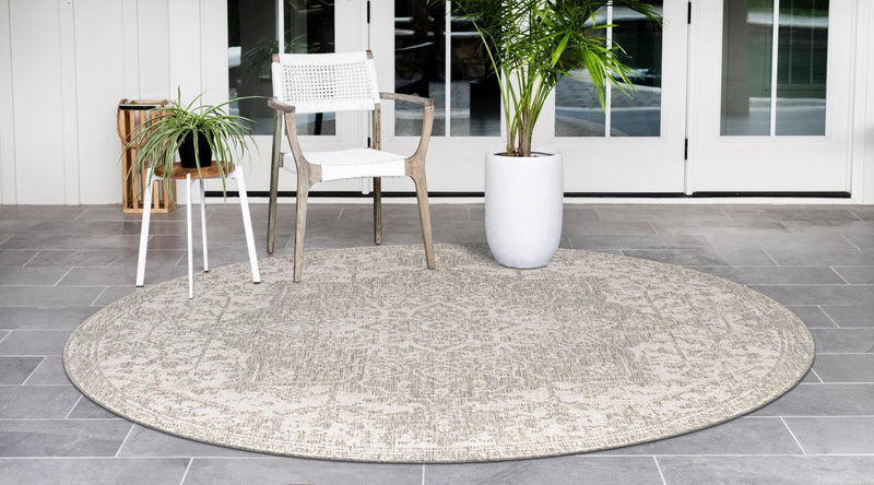 Urban Oasis Rugs Collection Area Rug -  Penthouse (Gray) Round Gray  lifestyle 3