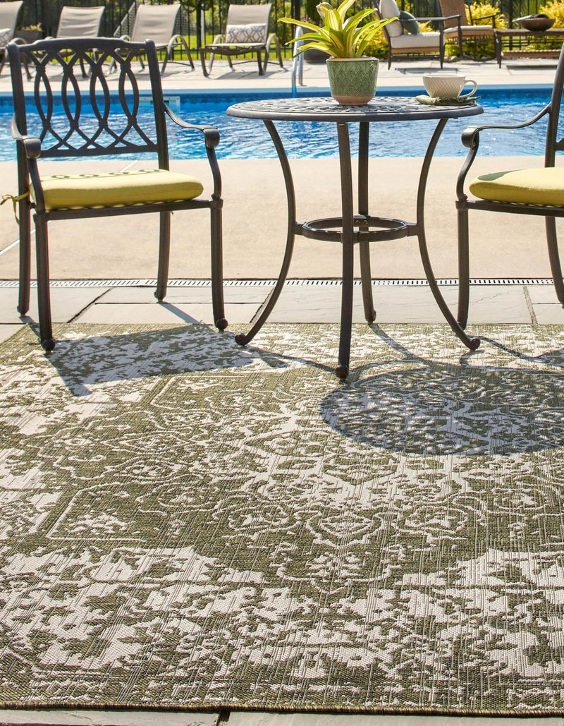 Urban Oasis Rugs Collection Area Rug -  Penthouse (Green) Square Green  lifestyle 2