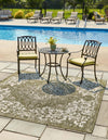 Urban Oasis Rugs Collection Area Rug -  Penthouse (Green) Square Green  lifestyle 3