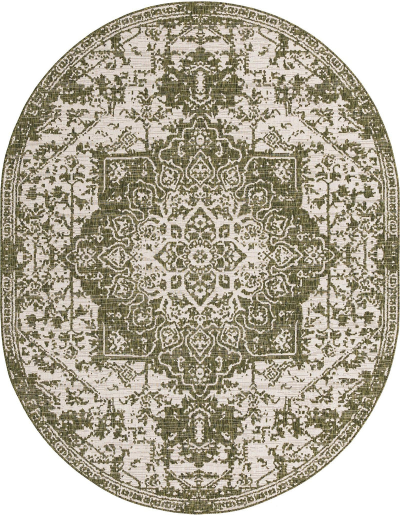 Urban Oasis Rugs Collection Area Rug -  Penthouse (Green) Oval Green Main