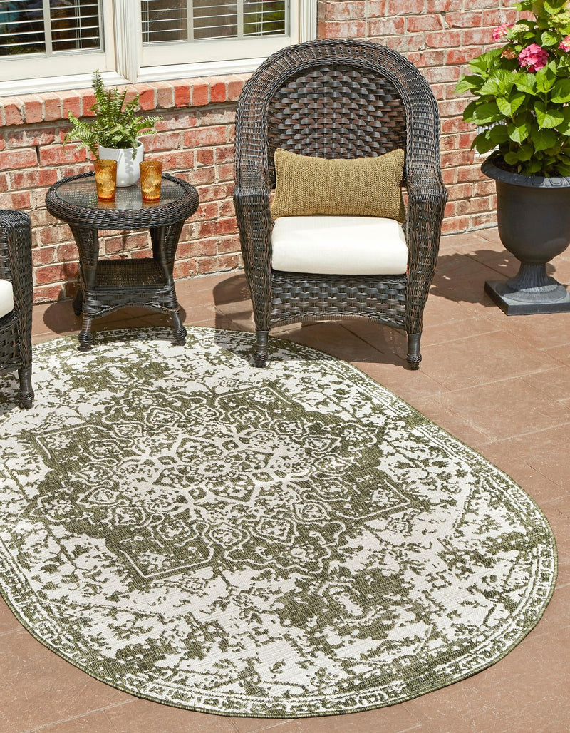 Urban Oasis Rugs Collection Area Rug -  Penthouse (Green) Oval Green  lifestyle 0
