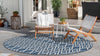 Urban Oasis Rugs Collection Area Rug -  Boulevard (Blue) Round Blue  lifestyle 3
