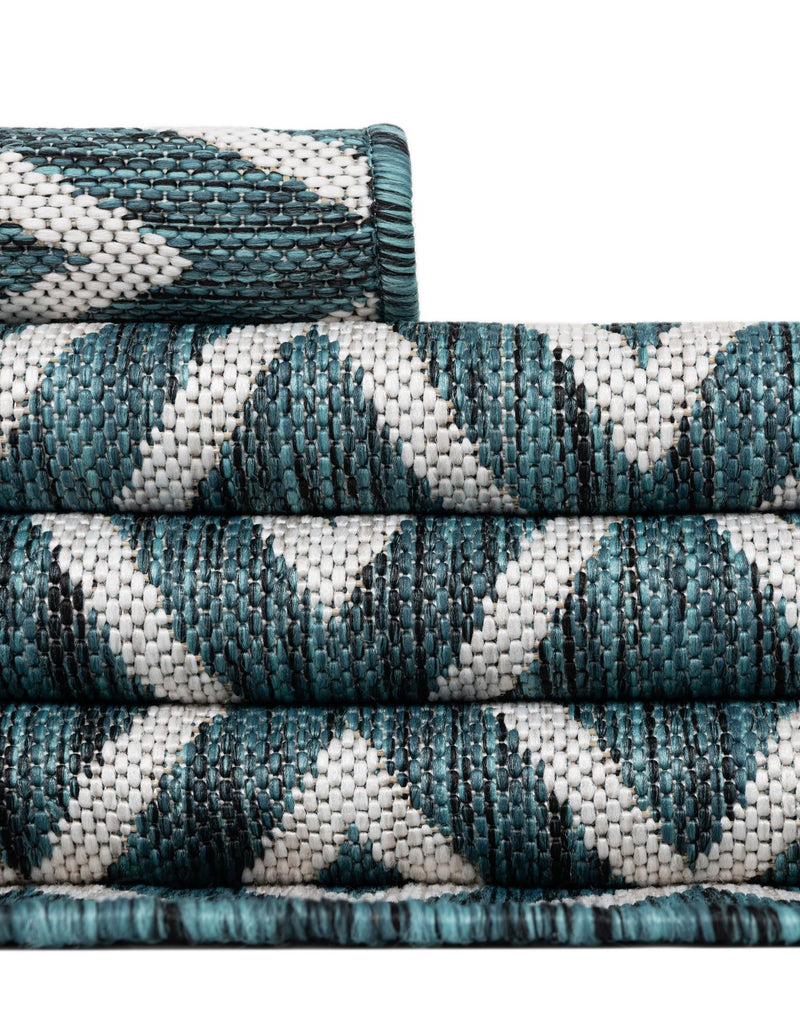 Urban Oasis Rugs Collection Area Rug -  Boulevard (Teal) Oval Teal  lifestyle 53