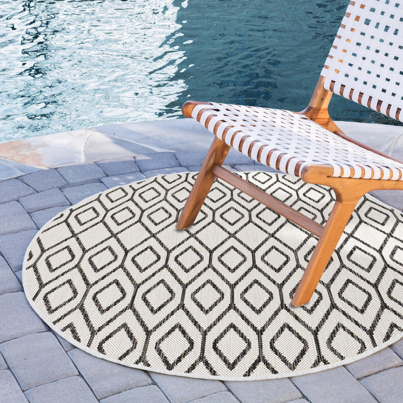 Urban Oasis Rugs Collection Area Rug -  Boulevard (Ivory) Round Ivory  lifestyle 0