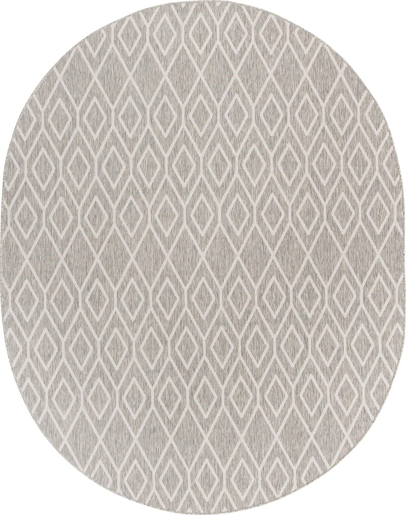 Urban Oasis Rugs Collection Area Rug -  Boulevard (Gray Cream) Oval Gray Cream Main