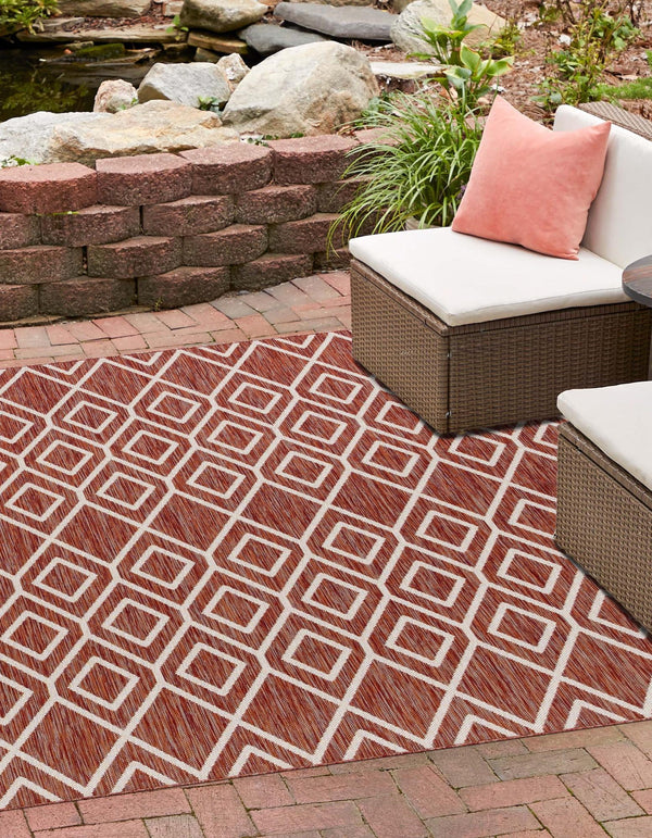 Urban Oasis Rugs Collection Area Rug -  Boulevard (Rust Red) Square Rust Red  lifestyle 0