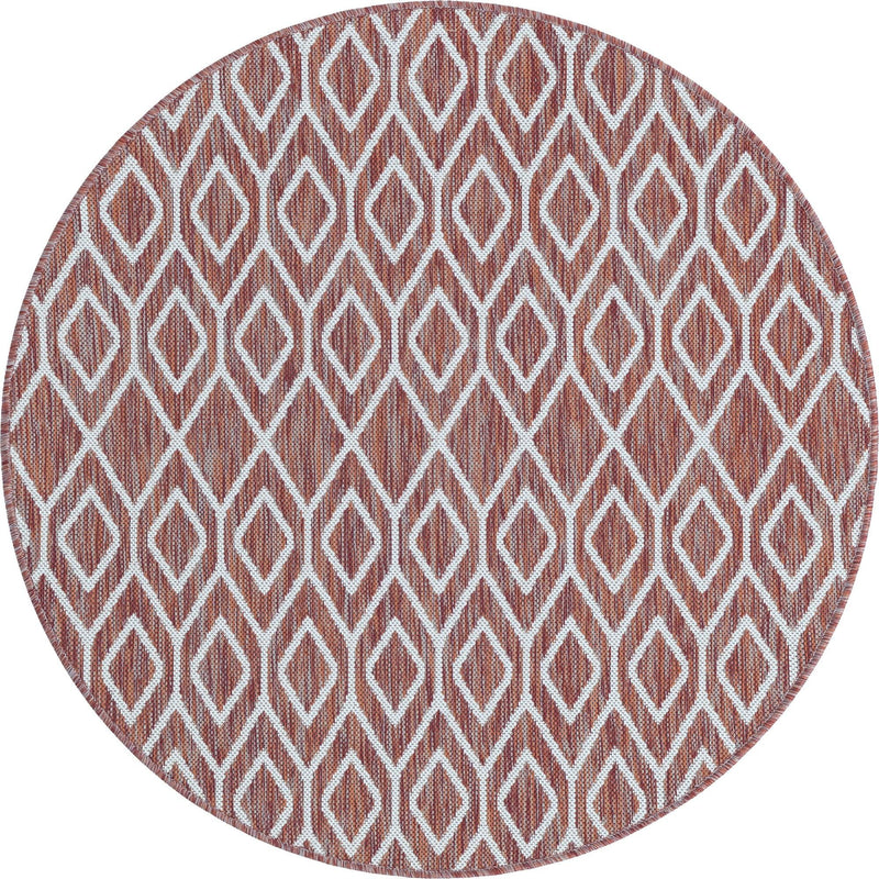 Urban Oasis Rugs Collection Area Rug -  Boulevard (Rust Red) Round Rust Red  lifestyle 36