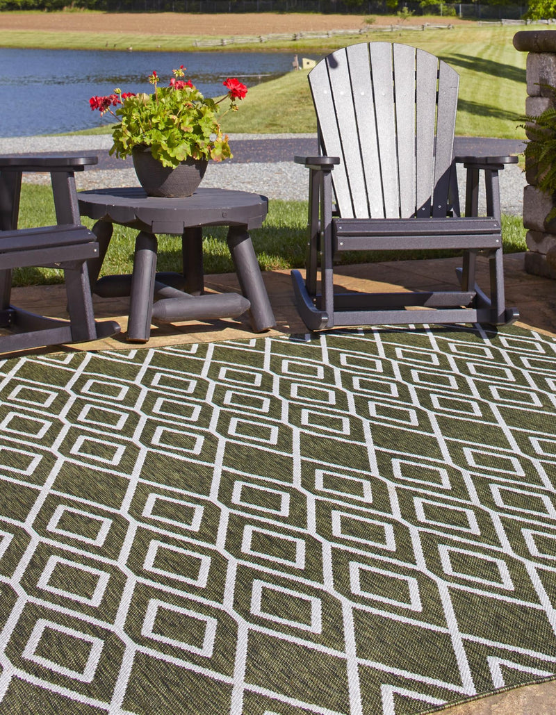 Urban Oasis Rugs Collection Area Rug -  Boulevard (Green) Square Green  lifestyle 2
