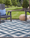 Urban Oasis Rugs Collection Area Rug -  Highrise (Blue) Square Blue  lifestyle 2