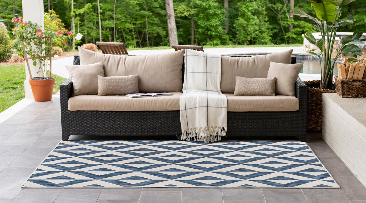Urban Oasis Rugs Collection Area Rug -  Highrise (Blue) Rectangle Blue  lifestyle 3
