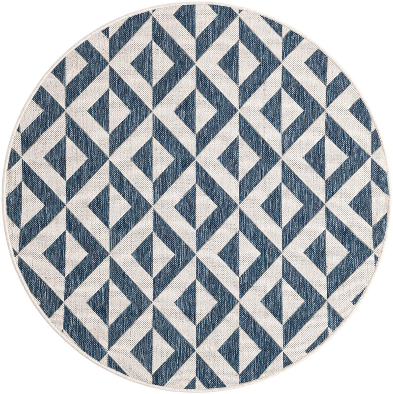 Urban Oasis Rugs Collection Area Rug -  Highrise (Blue) Round Blue Main