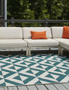 Urban Oasis Rugs Collection Area Rug -  Highrise (Teal) Square Teal  lifestyle 2