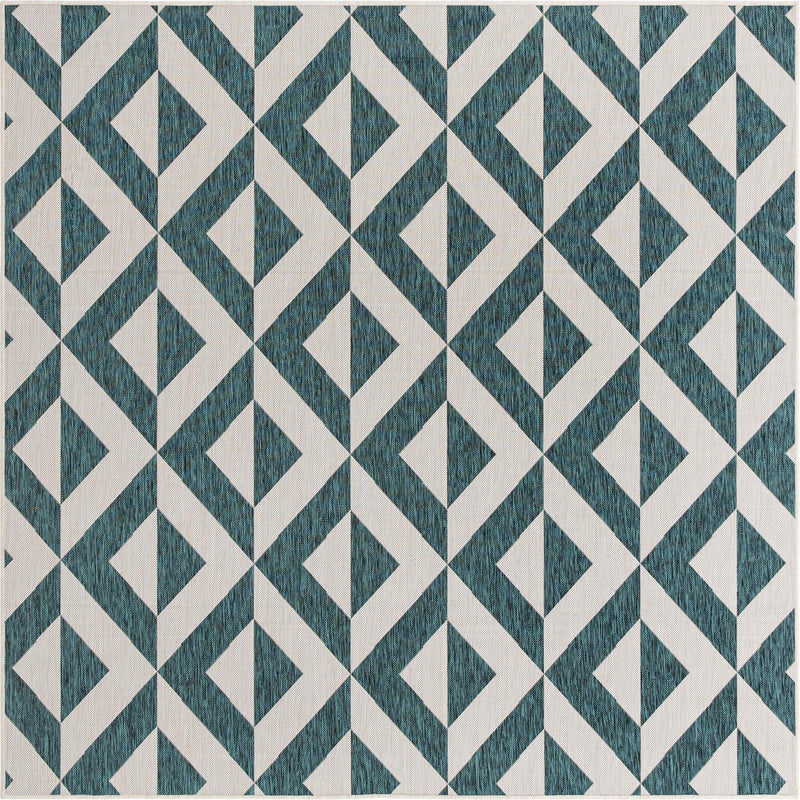 Urban Oasis Rugs Collection Area Rug -  Highrise (Teal) Square Teal Main