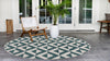 Urban Oasis Rugs Collection Area Rug -  Highrise (Teal) Round Teal  lifestyle 3