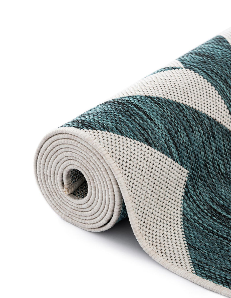 Urban Oasis Rugs Collection Area Rug -  Highrise (Teal) Round Teal  lifestyle 22