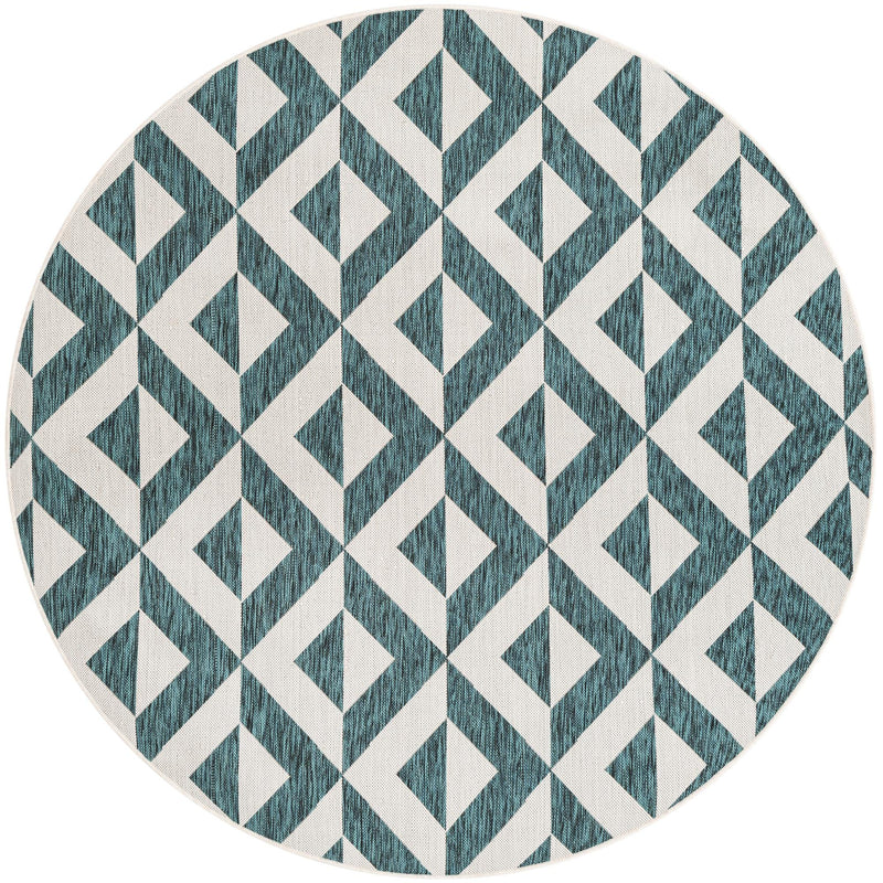 Urban Oasis Rugs Collection Area Rug -  Highrise (Teal) Round Teal Main