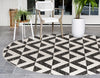 Urban Oasis Rugs Collection Area Rug -  Highrise (Charcoal Gray) Round Charcoal Gray  lifestyle 2