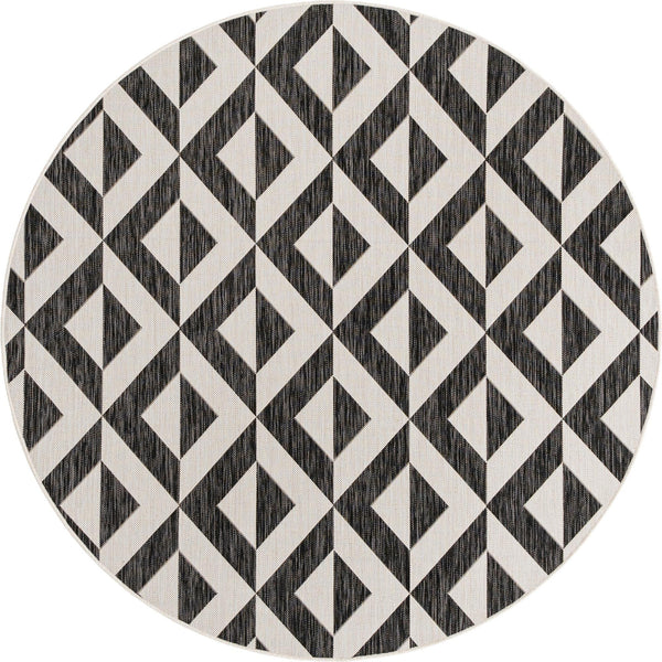 Urban Oasis Rugs Collection Area Rug -  Highrise (Charcoal Gray) Round Charcoal Gray Main
