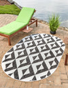 Urban Oasis Rugs Collection Area Rug -  Highrise (Charcoal Gray) Oval Charcoal Gray  lifestyle 0